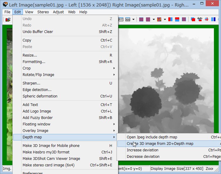 2d to 3d conversion depth map